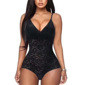 Junlan Women V-Neck Camisole Sexy Lace Shapewear