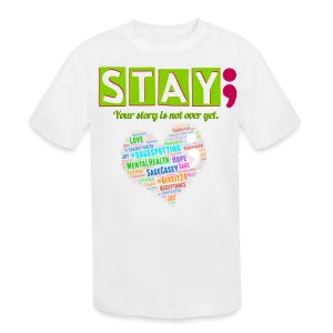Kids' Athletic T-Shirt WordCloud Heart Semicolon /  Classic SCF Logo
