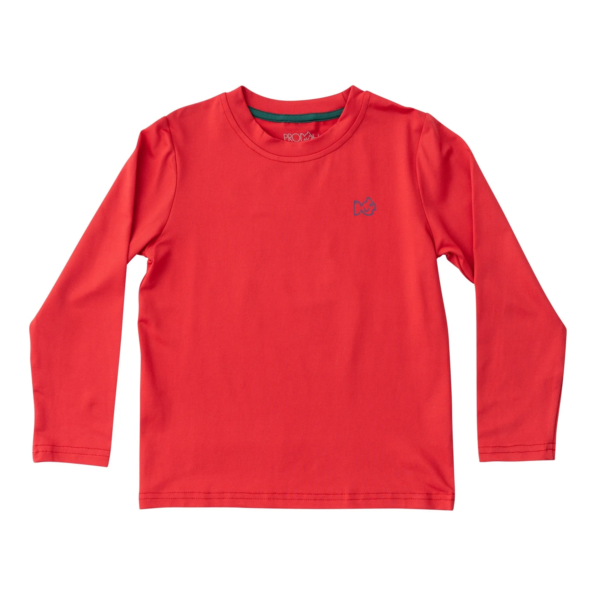 Kid's Pro Performance Long Sleeve Fishing T-shirt with Christmas Wreath on Boat