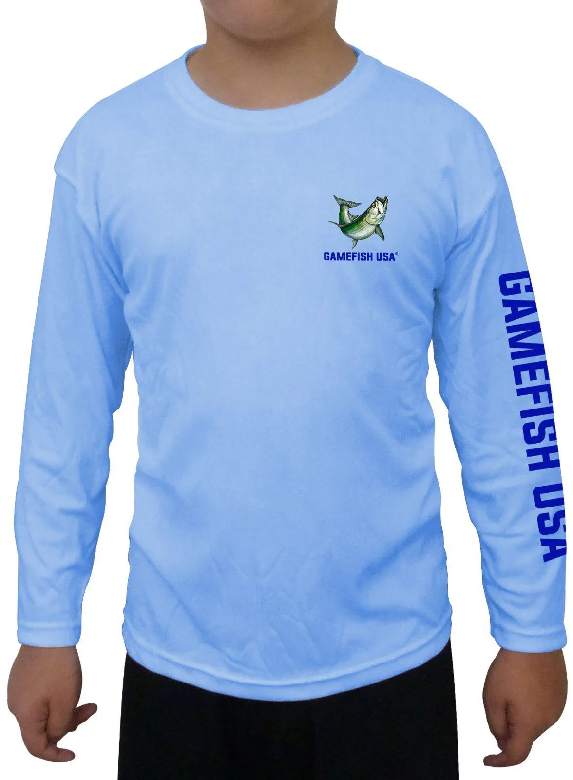 Kid's UPF 50 Long Sleeve Microfiber Moisture Wicking Performance Fishing Shirt Snook