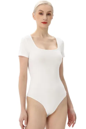 Kimi   Kai Women's Square Neck Basic Bodysuit