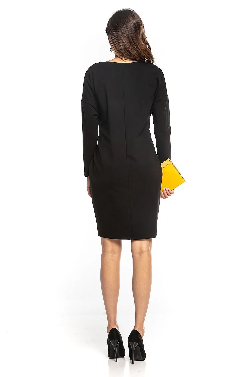 Kimono-Style Midi Dress with Tie Belt