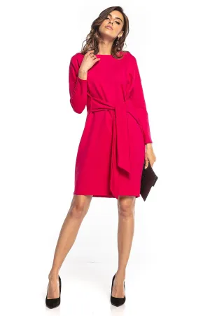 Kimono-Style Midi Dress with Tie Belt