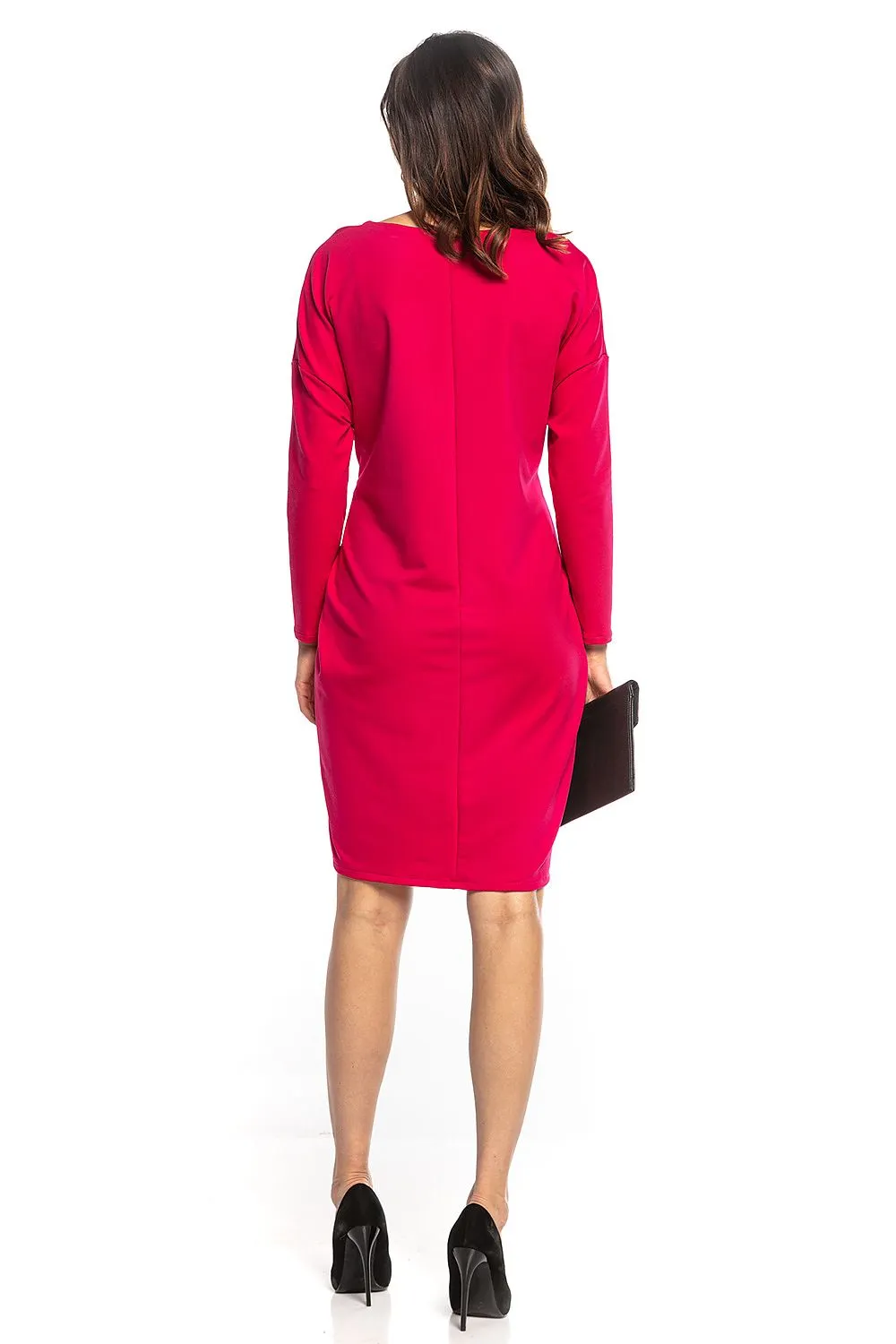 Kimono-Style Midi Dress with Tie Belt