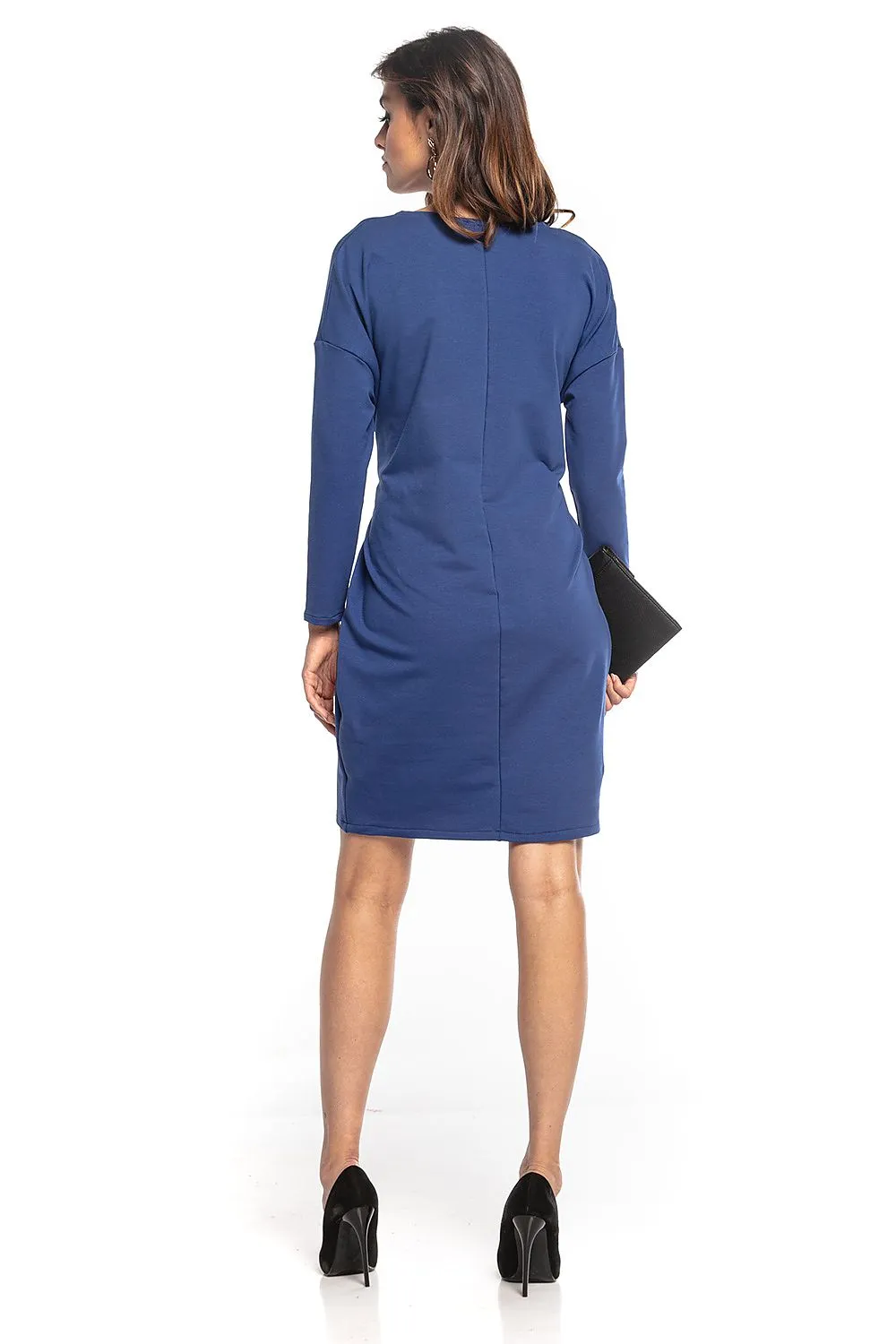 Kimono-Style Midi Dress with Tie Belt