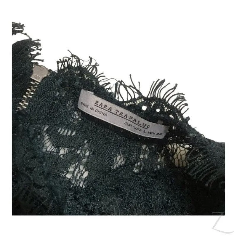 Ladies High Neck Lace Top | Short Sleeve | "Zia"