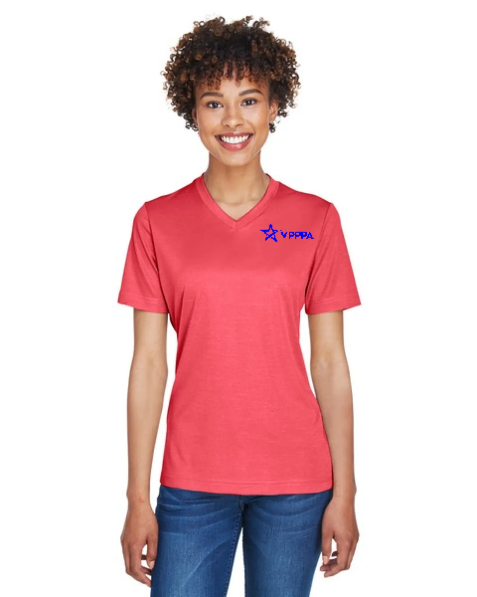 Ladies' Team 365® Sonic Heather Performance T-Shirt - SKU#403563