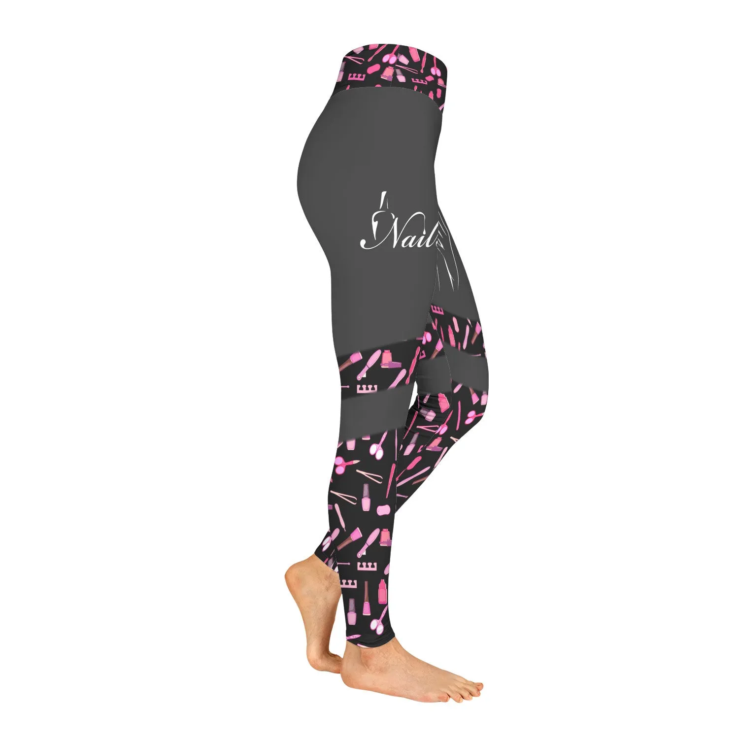 Latest Nail Artist Legging Custom Nail Salon Uniform Manicurist Gift