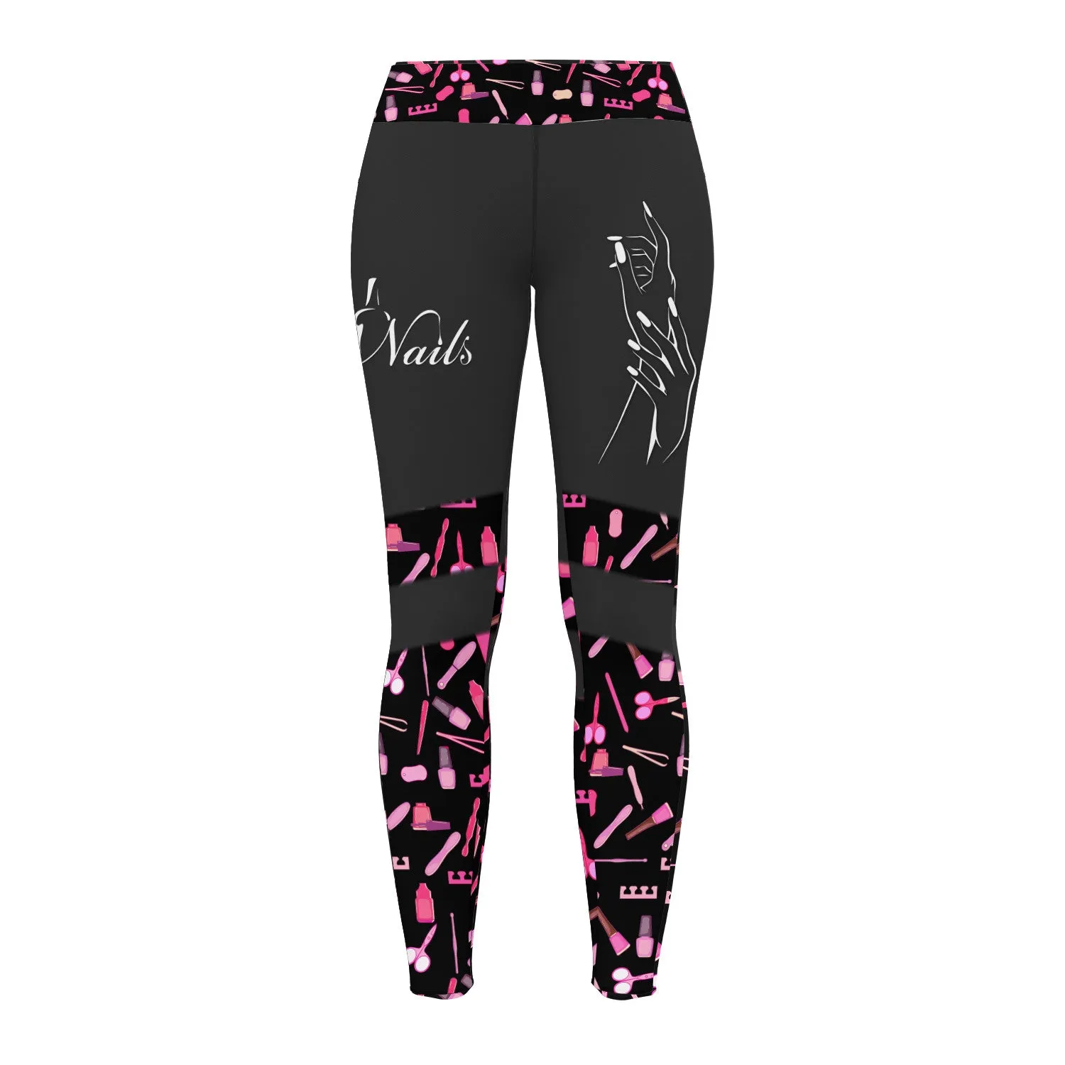 Latest Nail Artist Legging Custom Nail Salon Uniform Manicurist Gift