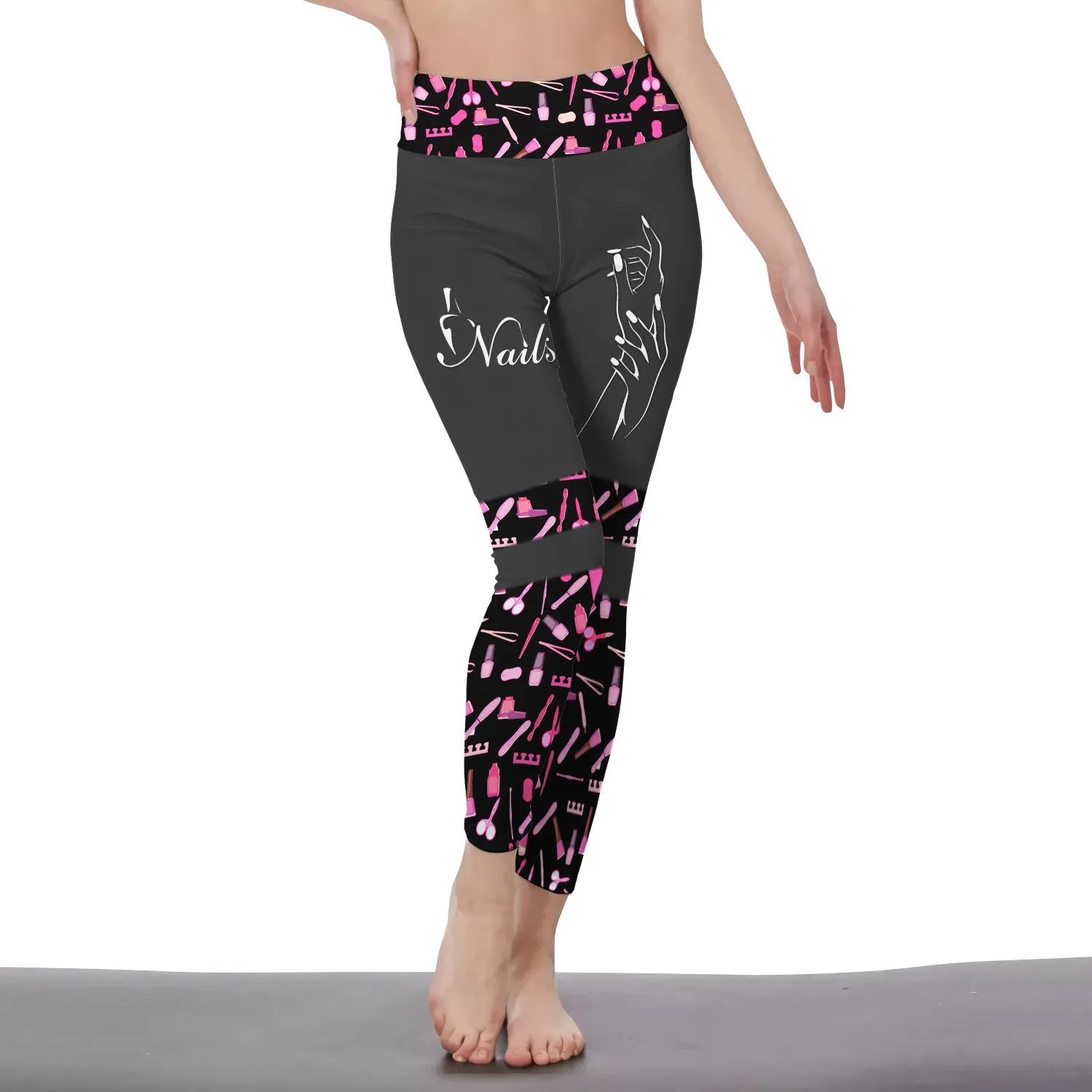 Latest Nail Artist Legging Custom Nail Salon Uniform Manicurist Gift