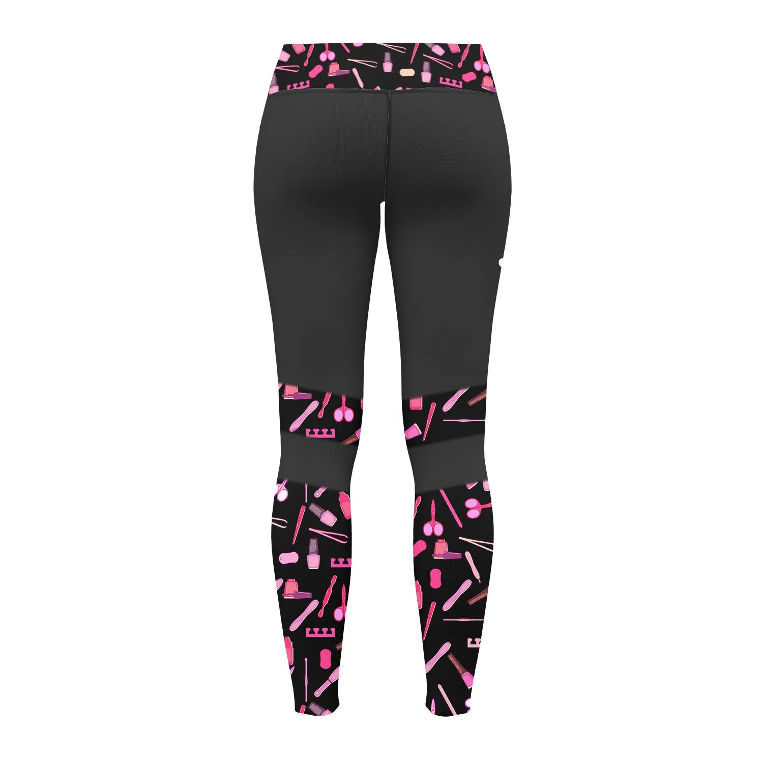 Latest Nail Artist Legging Custom Nail Salon Uniform Manicurist Gift