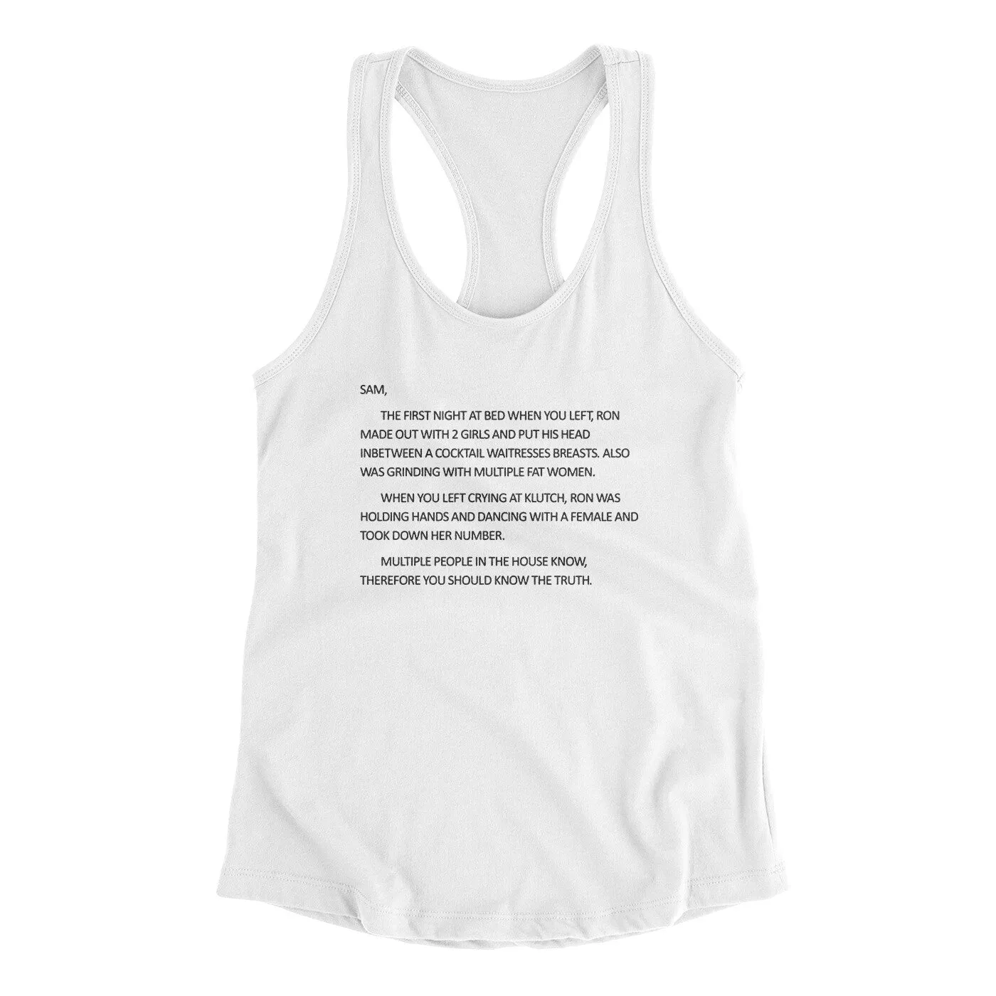 Letter To Sam Women's Racerback Tank