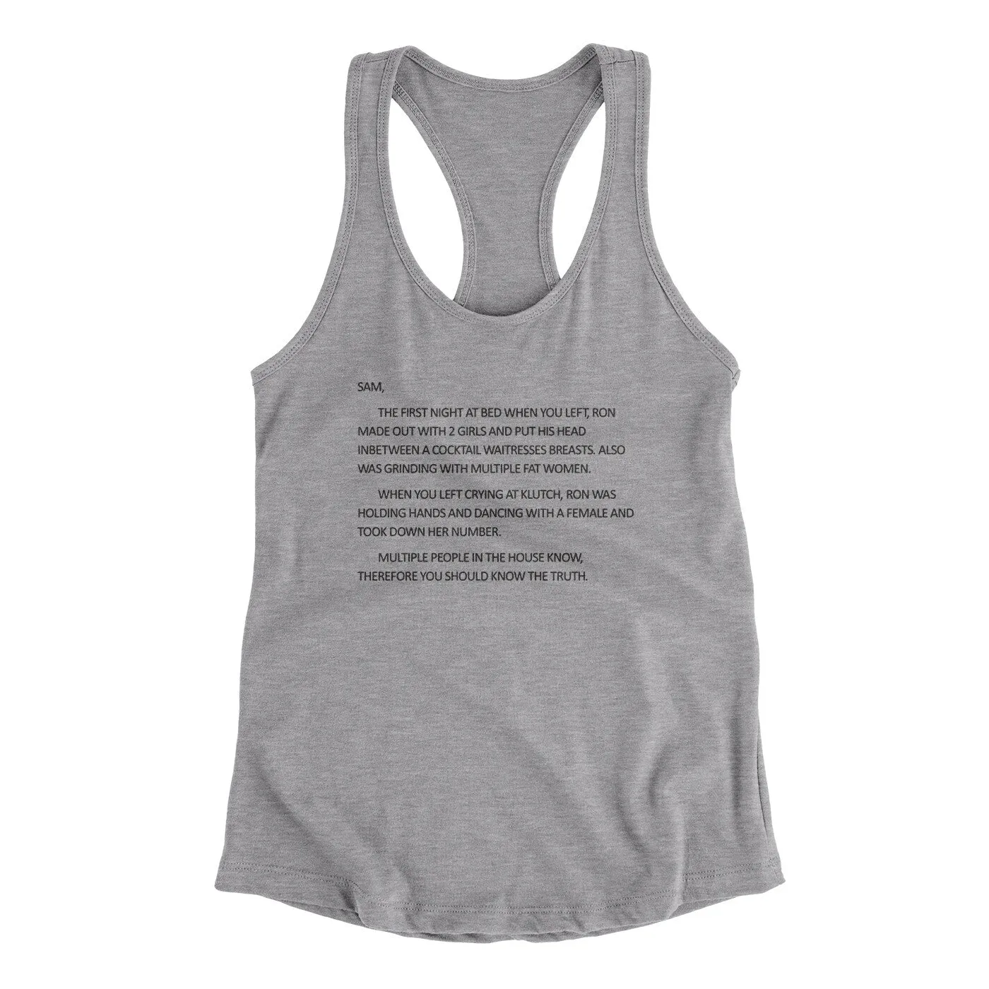 Letter To Sam Women's Racerback Tank
