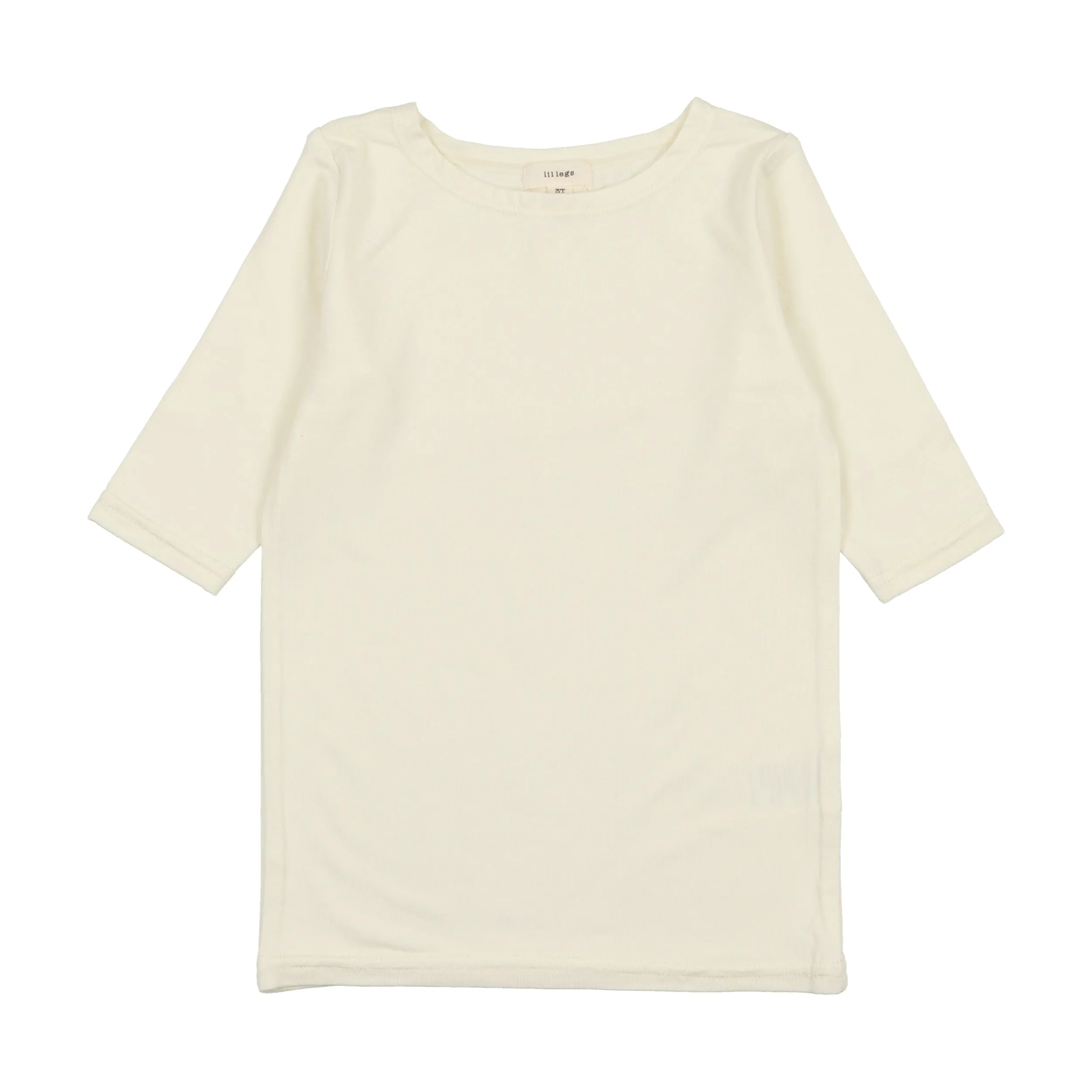 Lil Legs Bamboo T-Shirt Three Quarter Sleeve - Cream