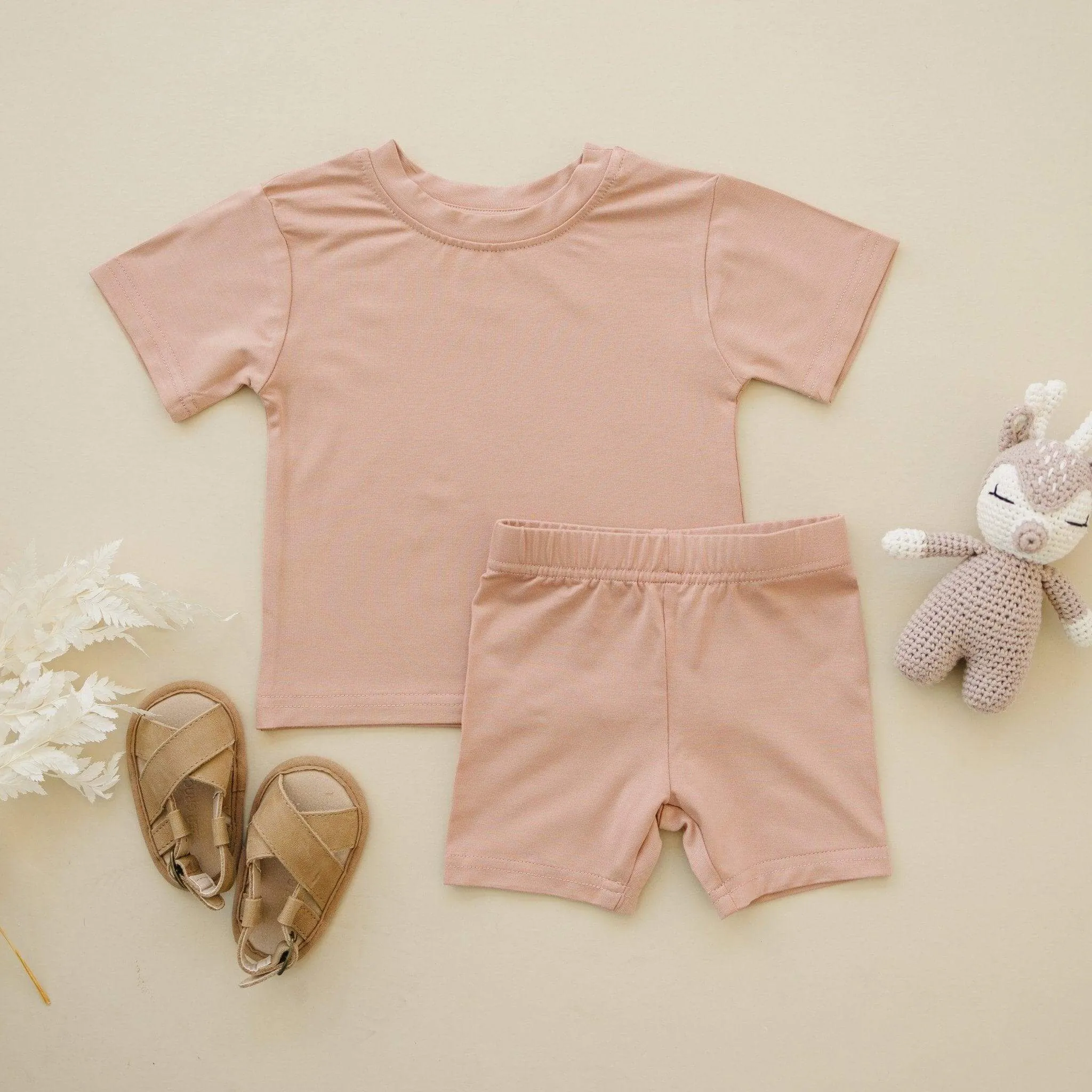 Little Joy Co. Bamboo Tee & Bike Shorts