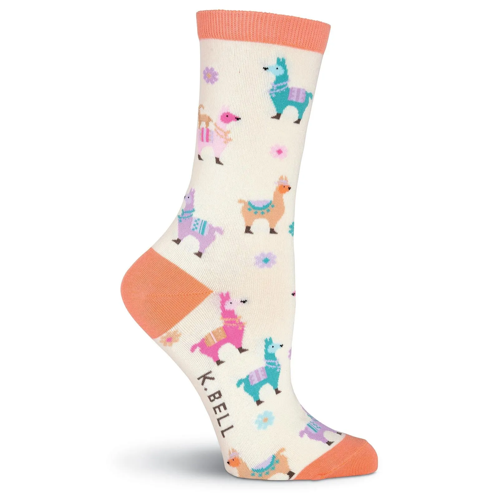 Llamas and Flowers Socks (Women’s)
