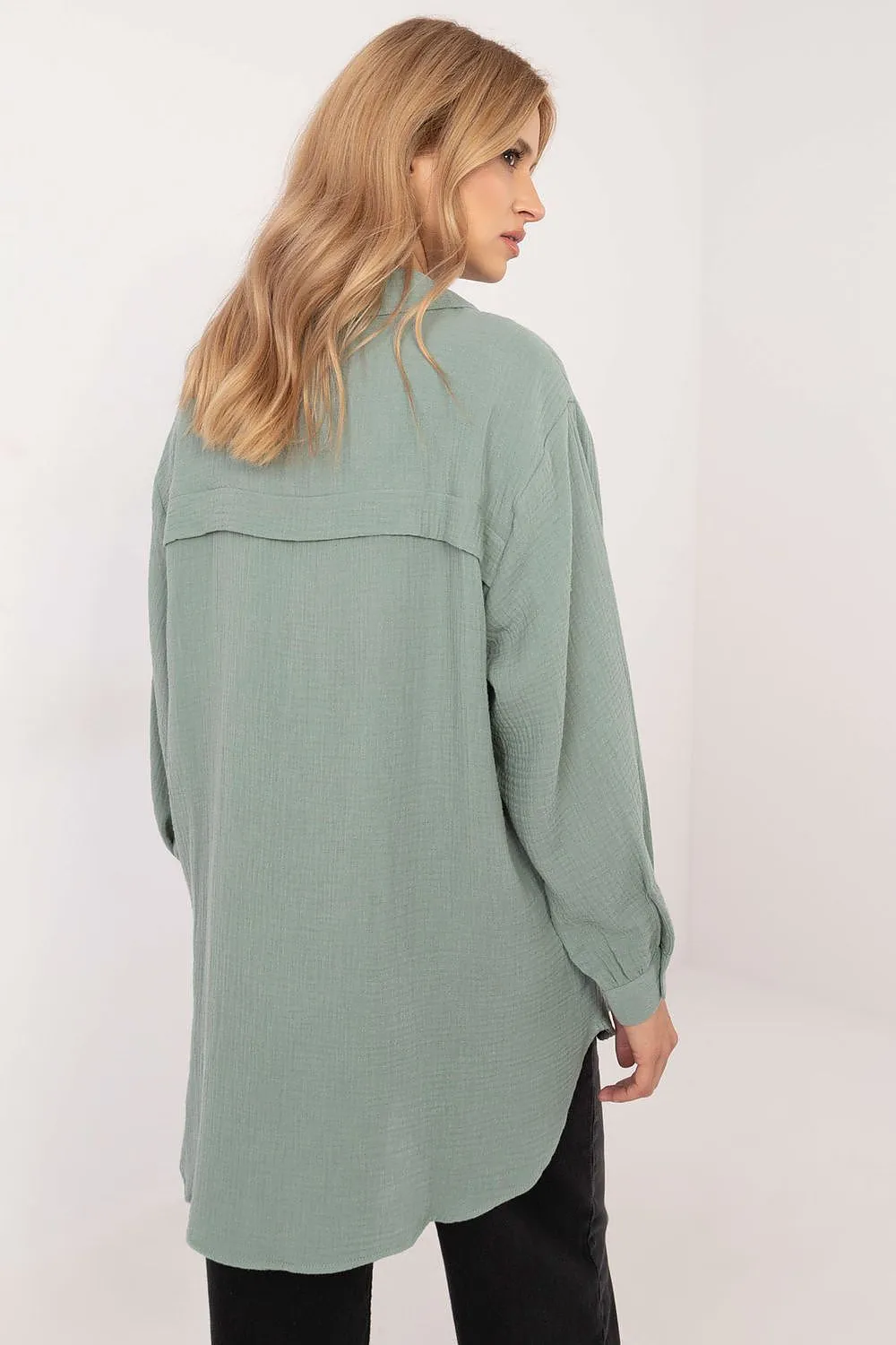 Long sleeve organic cotton casual shirt