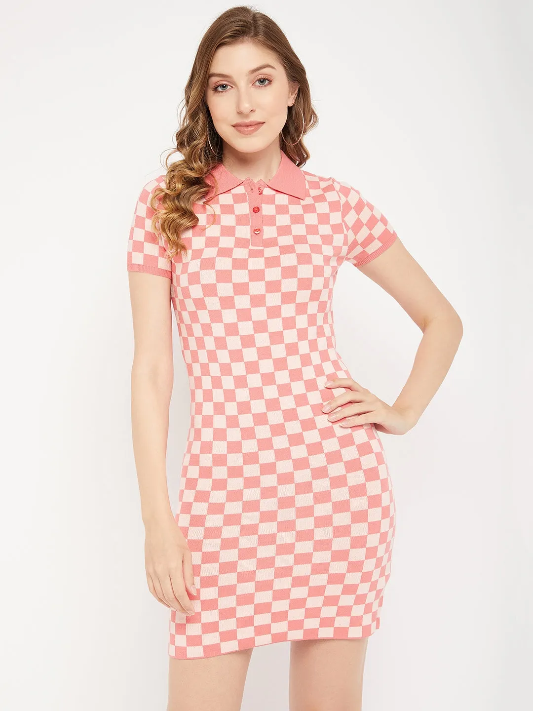 Madame Shirt Collar Bodycon Dress