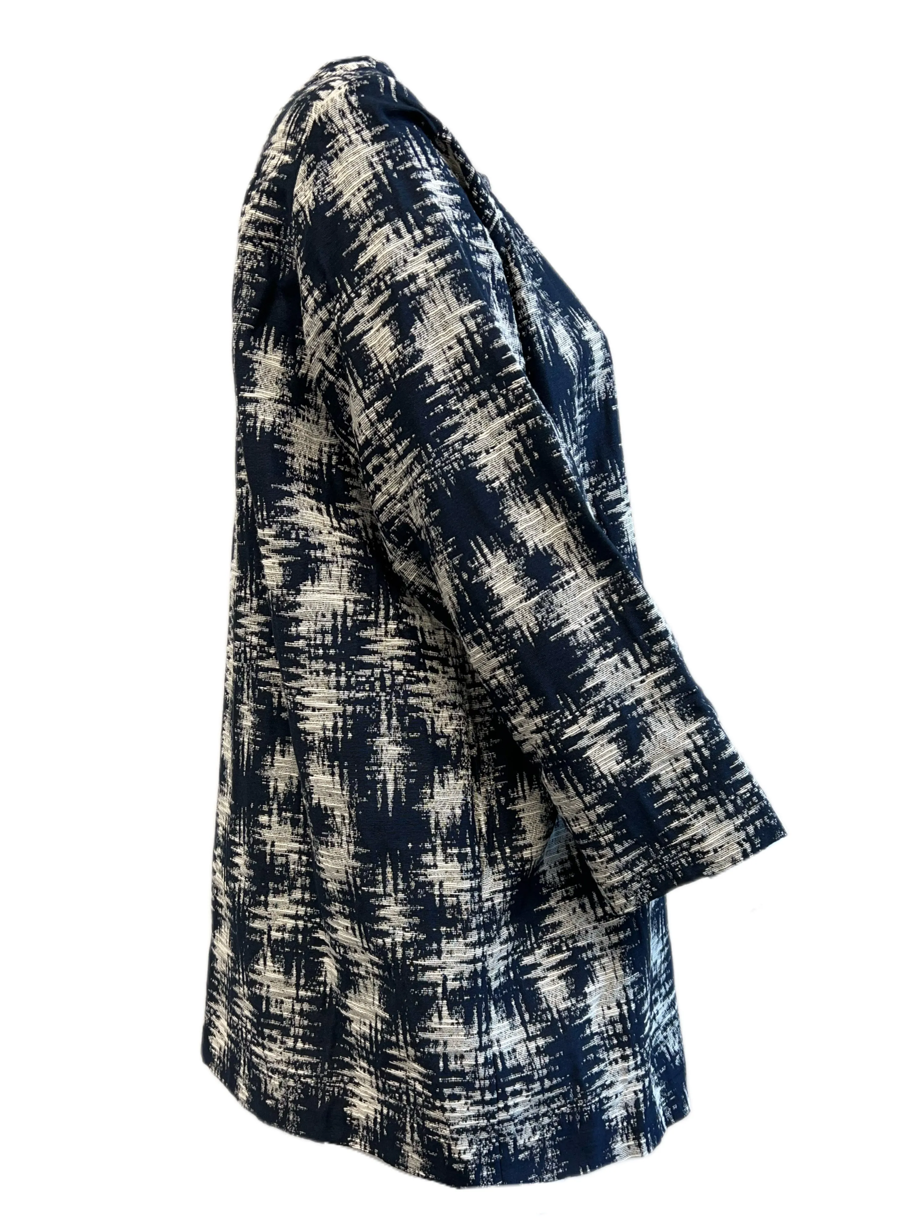 Marina Rinaldi Women's Navy Tattica Cotton Blended Jacket NWT