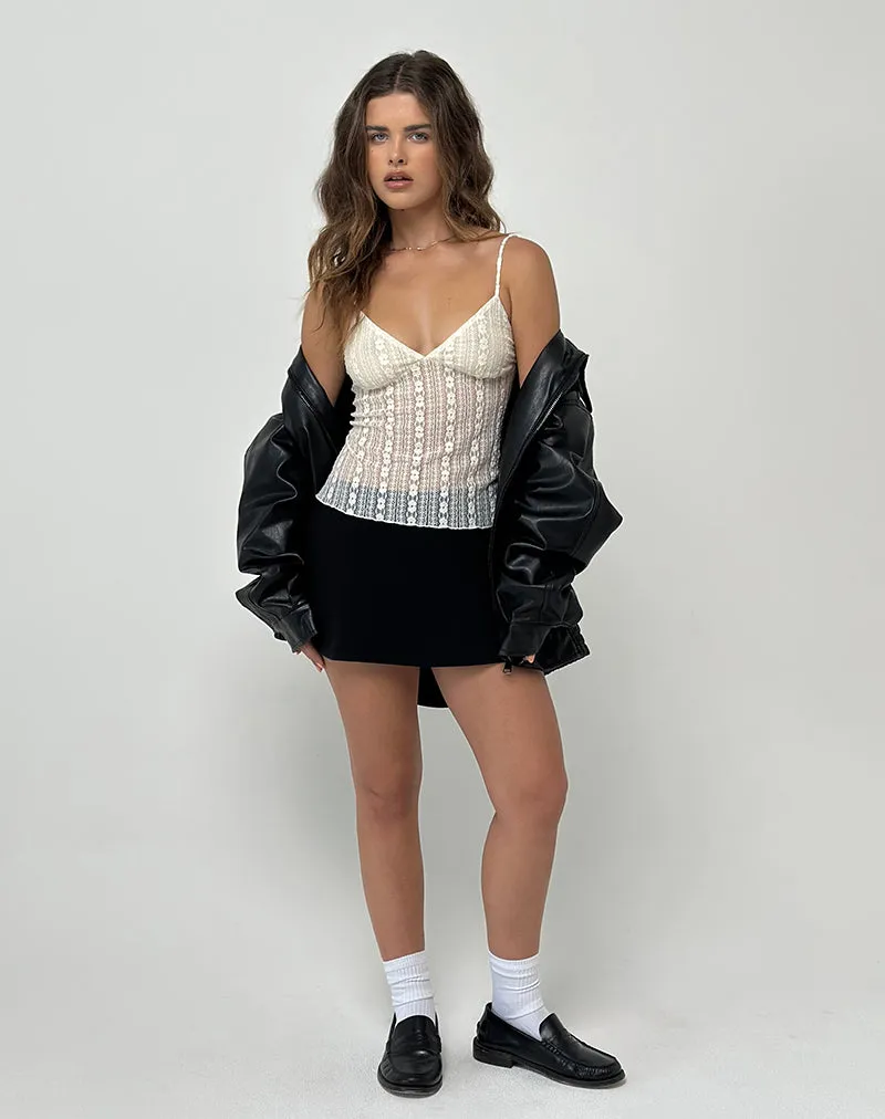 Marinda Cami Top in Lace Cream