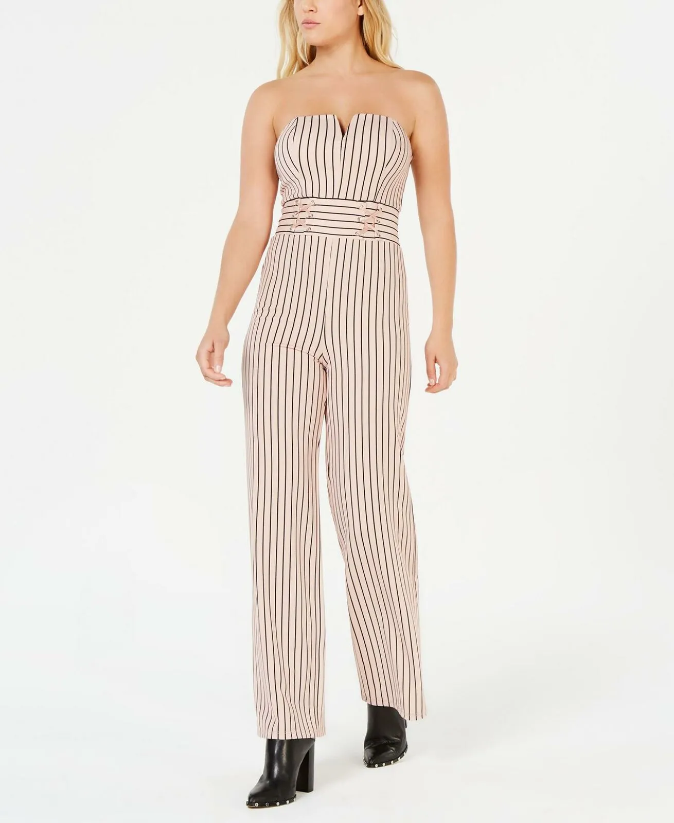 Material Girl Women's Lace Up Jumpsuit