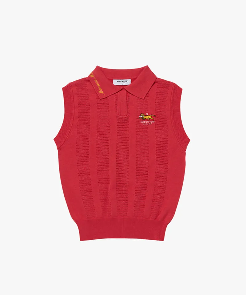 MCC Women's Collar Lettering Vest - 3 Colors