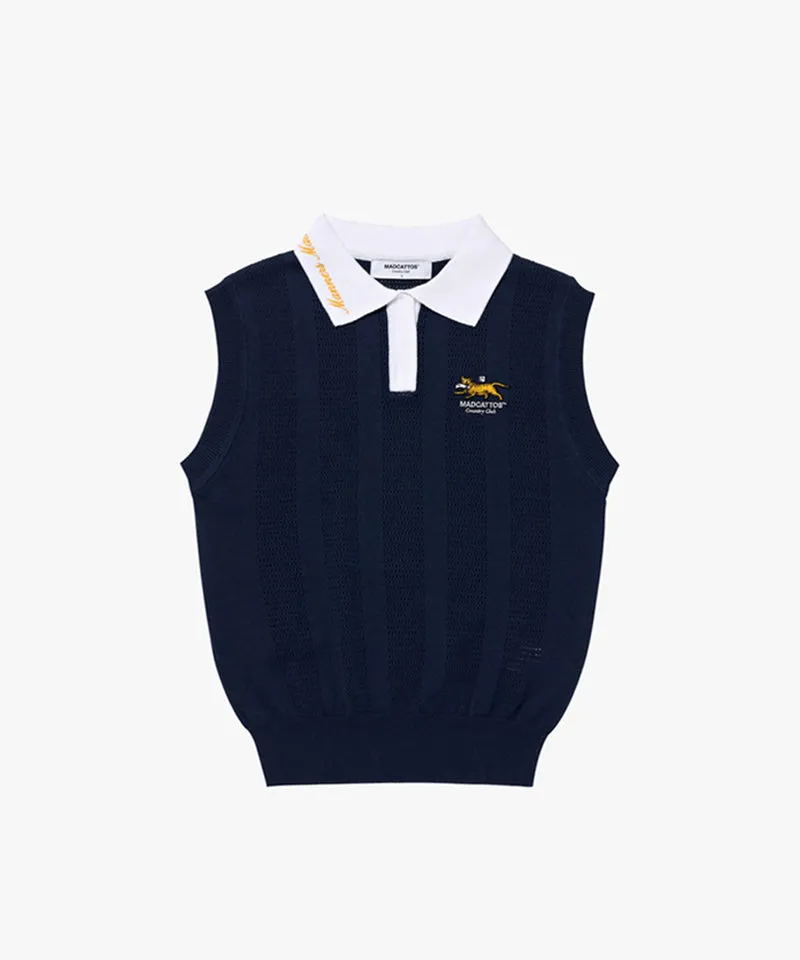 MCC Women's Collar Lettering Vest - 3 Colors