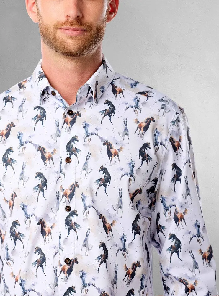 Men's casual long sleeve shirt