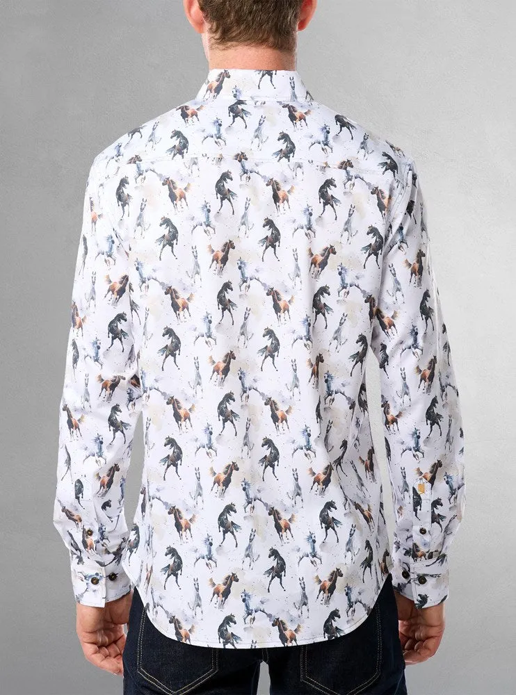 Men's casual long sleeve shirt