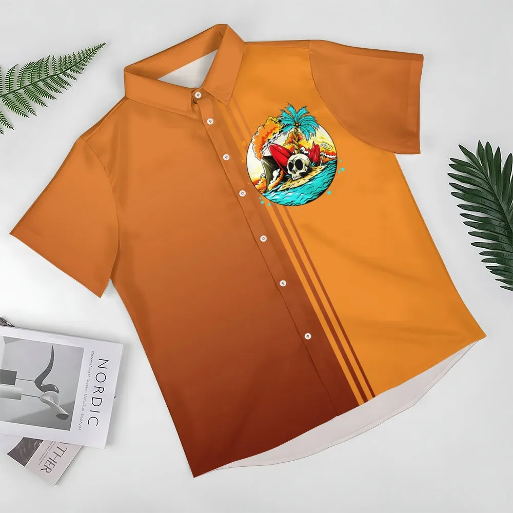 Men's Hawaiian Print Casual Short Sleeve Shirts 2412008306