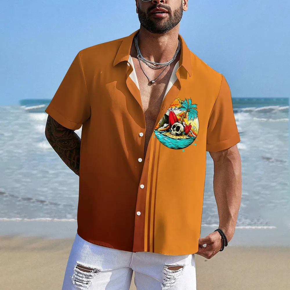 Men's Hawaiian Print Casual Short Sleeve Shirts 2412008306