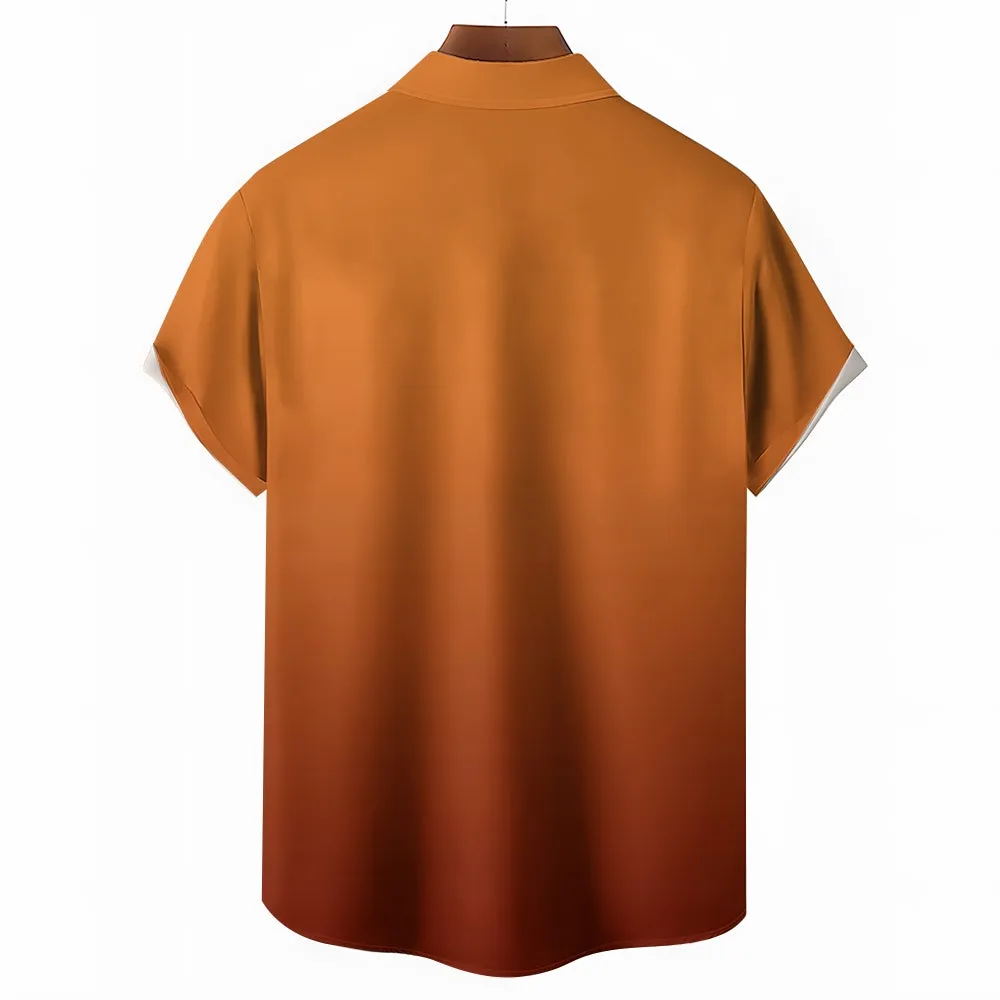 Men's Hawaiian Print Casual Short Sleeve Shirts 2412008306