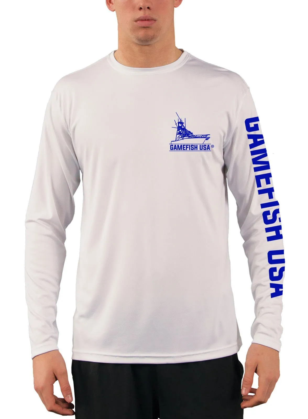 Men's UPF 50 Long Sleeve Microfiber Moisture Wicking Performance Fishing Shirt Mahi