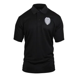 Moisture Wicking Security Polo Shirt With Badge