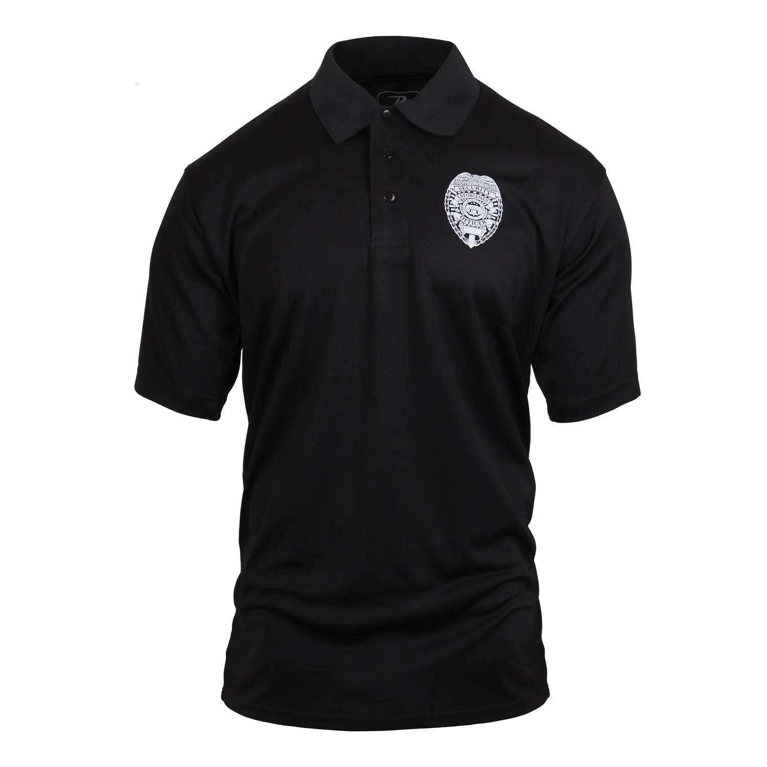 Moisture Wicking Security Polo Shirt With Badge