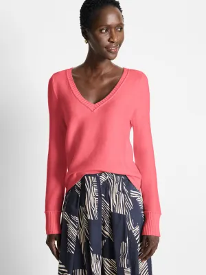 NIC ZOE Baby Garter V-Neck Sweater