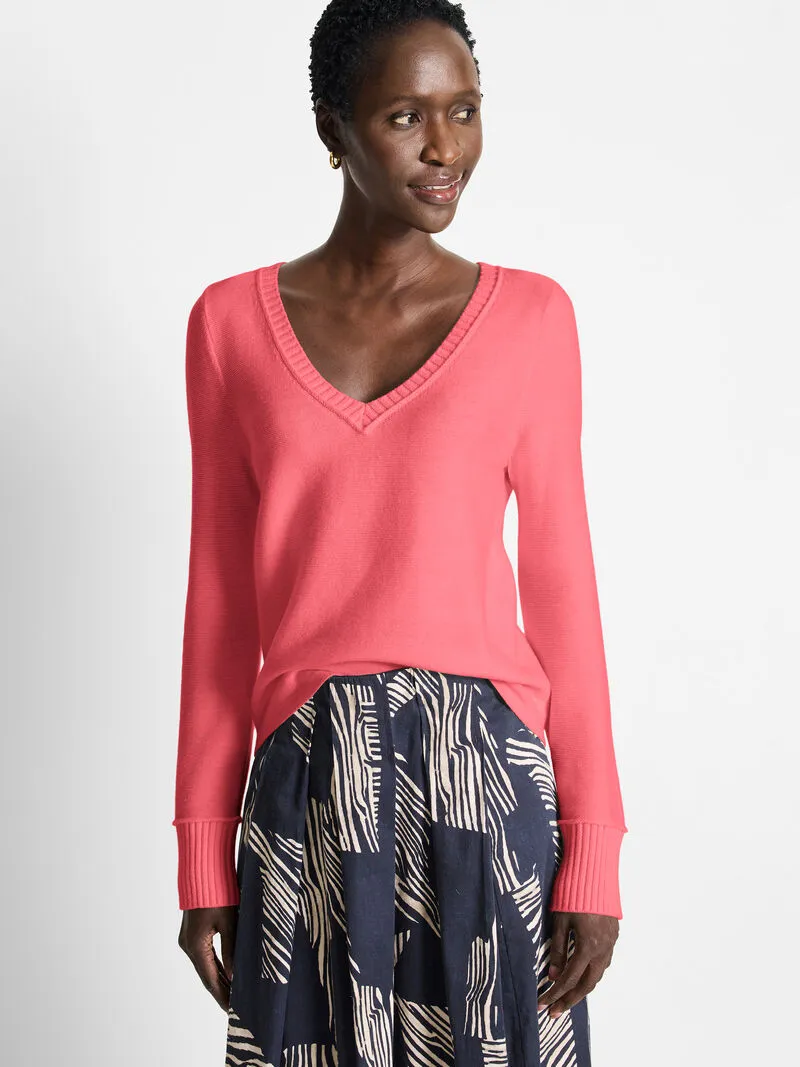 NIC ZOE Baby Garter V-Neck Sweater