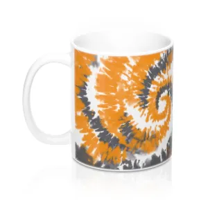 Orange & Grey Tie Dye Coffee Mug