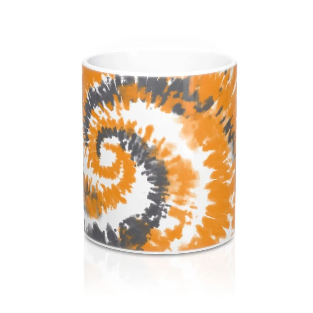 Orange & Grey Tie Dye Coffee Mug