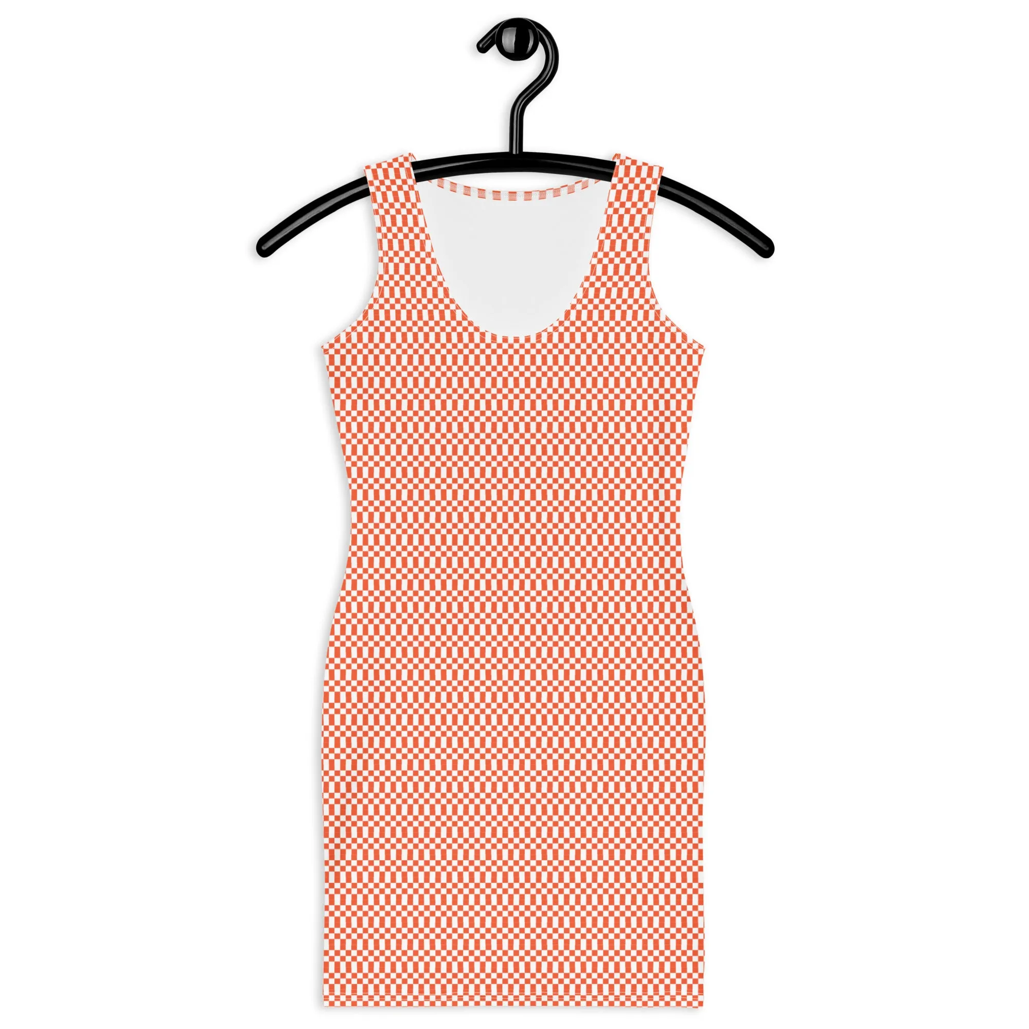 Orange Micro Checker Dress