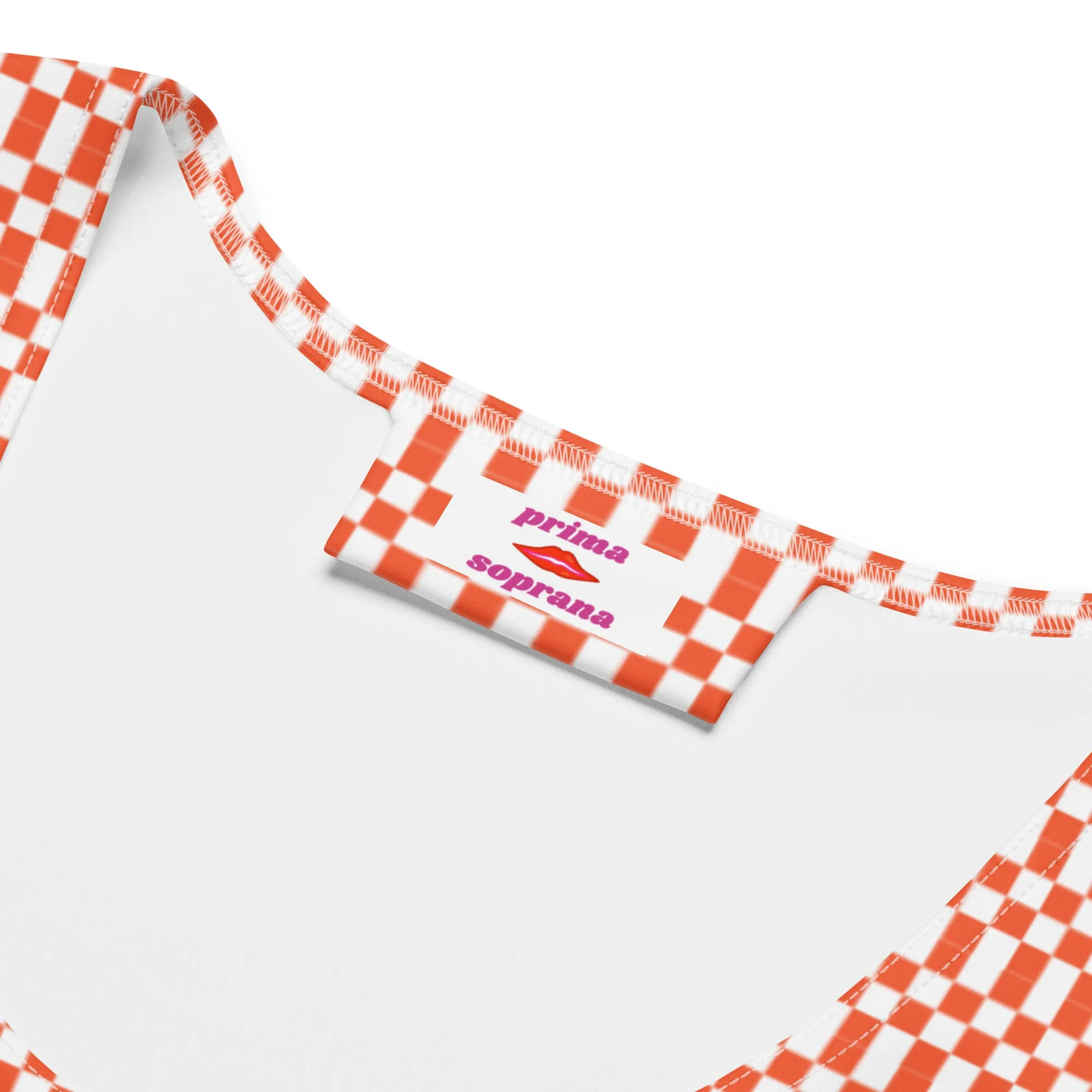 Orange Micro Checker Dress