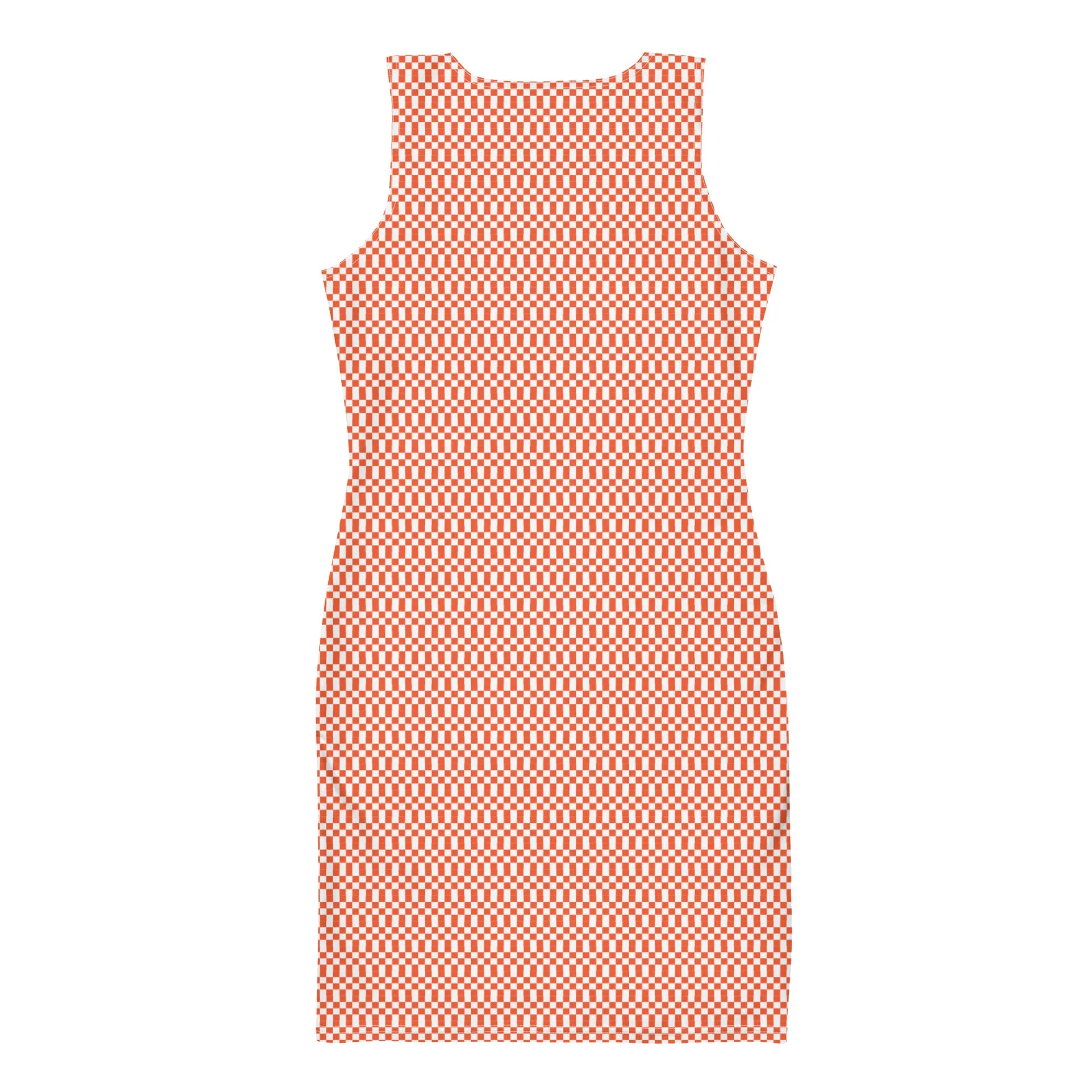 Orange Micro Checker Dress