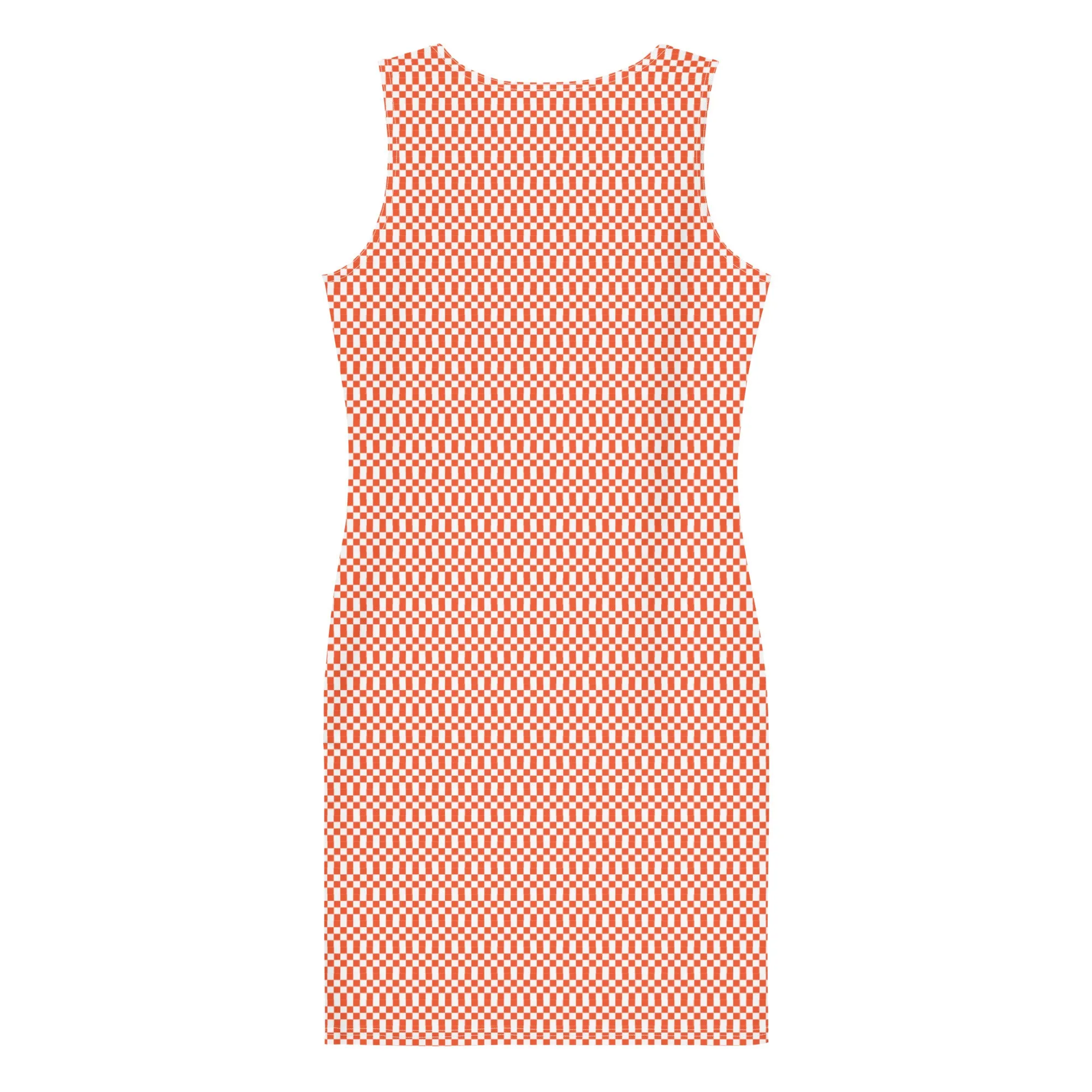 Orange Micro Checker Dress