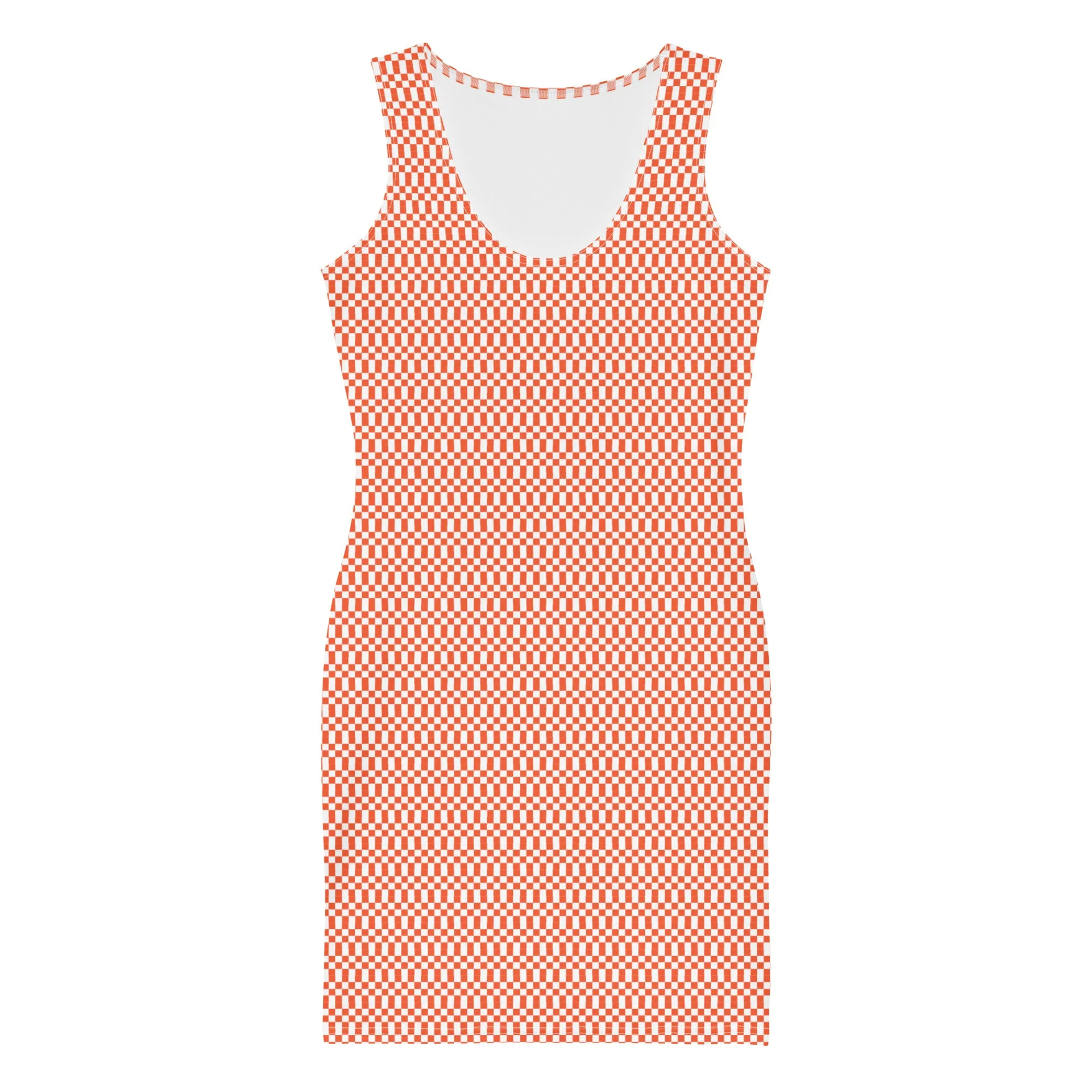Orange Micro Checker Dress