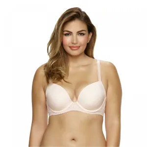 Paramour Women's Carolina Seamless Plunge Contour Bra With Lace T-Back