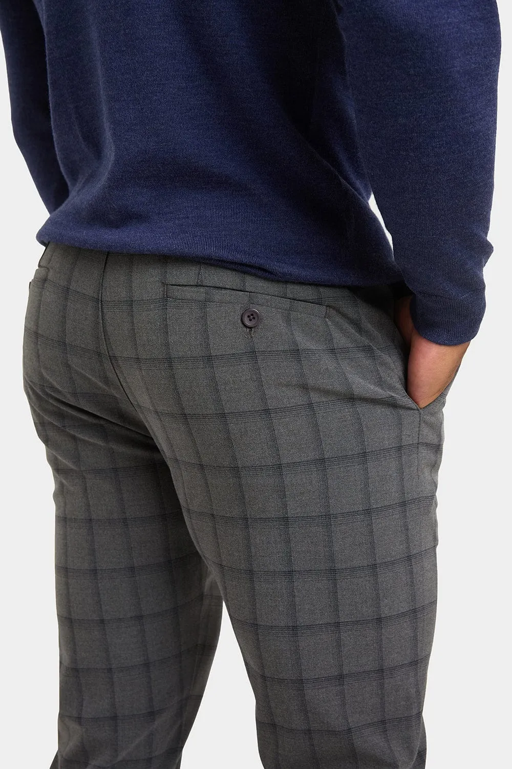 Patterned Trousers in Grey