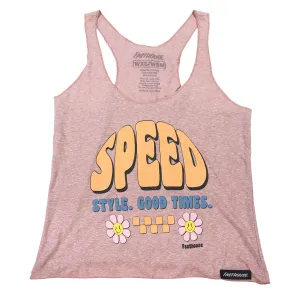 Peachy Keen Women's Crop Tank - Heather Peach