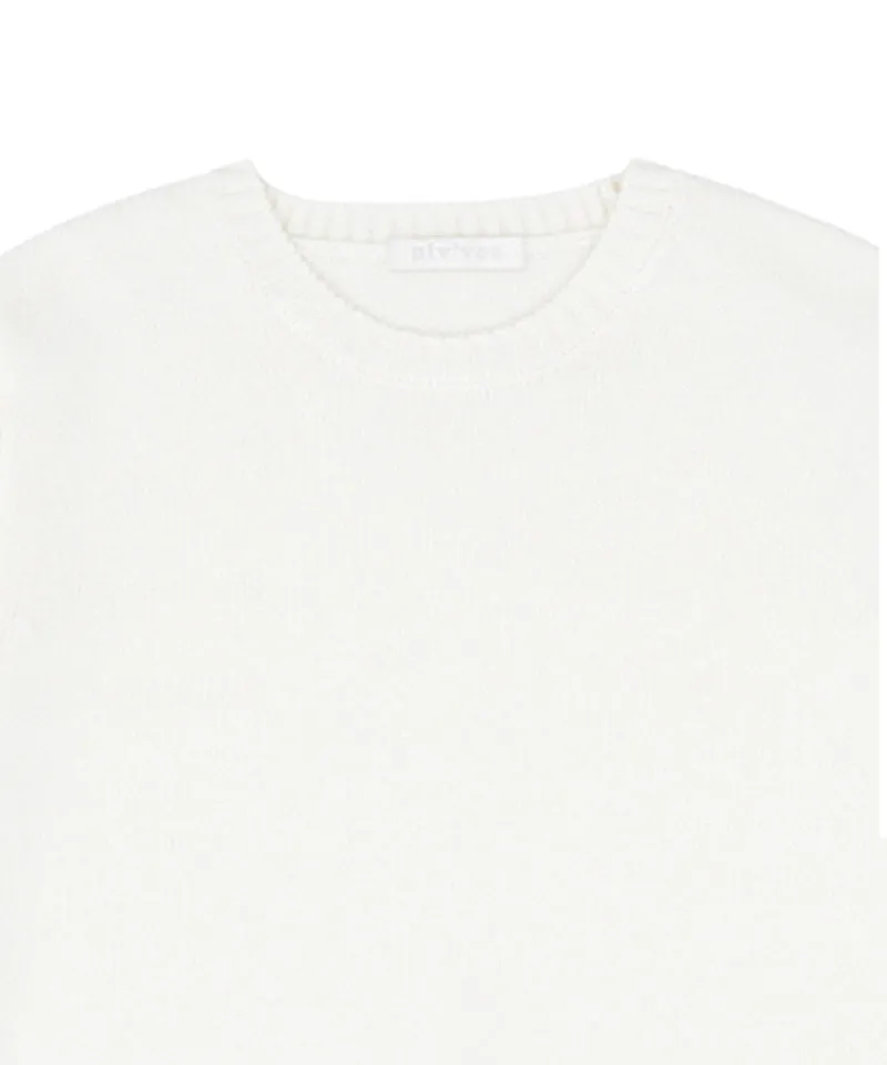 PIV'VEE Cashmere Pullover - Pure Ivory