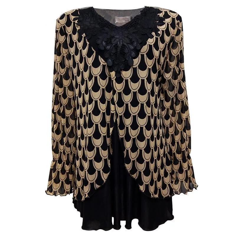 Plus Size Flare Long Sleeve Top