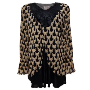 Plus Size Flare Long Sleeve Top